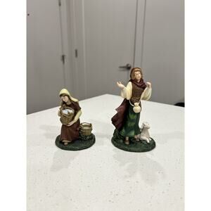 Thomas Kinkade Nativity “Tending The Flock” & “Thirst No More”‎